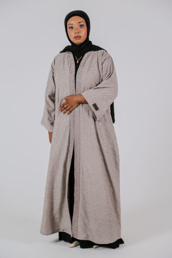 Grey Bloom Abaya